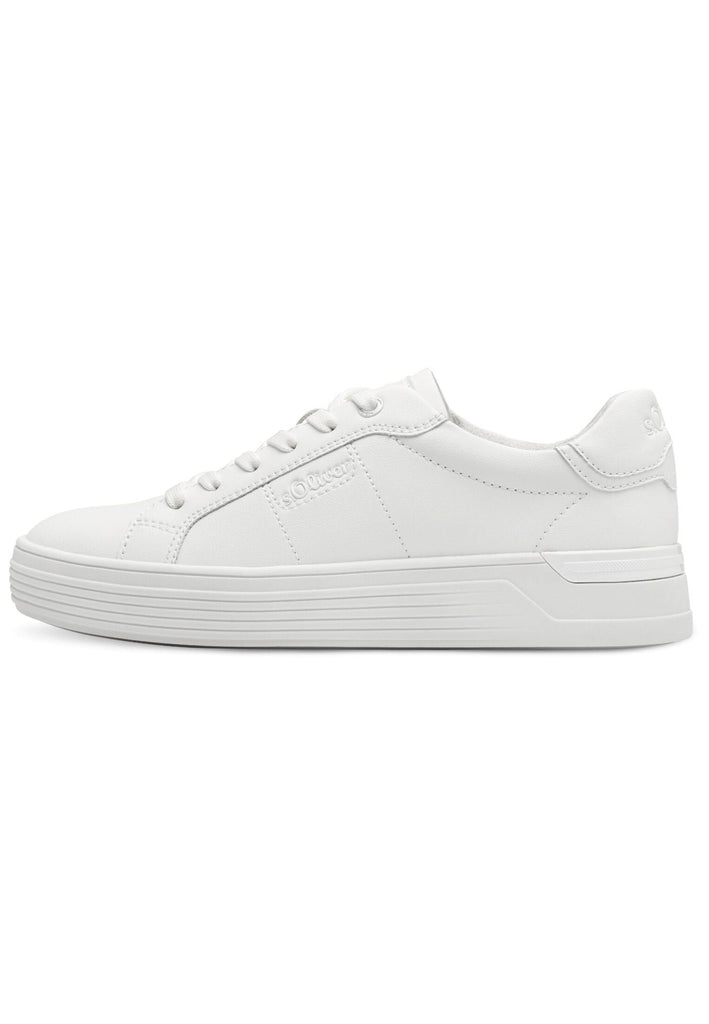 s.Oliver Sneaker Lederimitat Weiß - surf4shoes