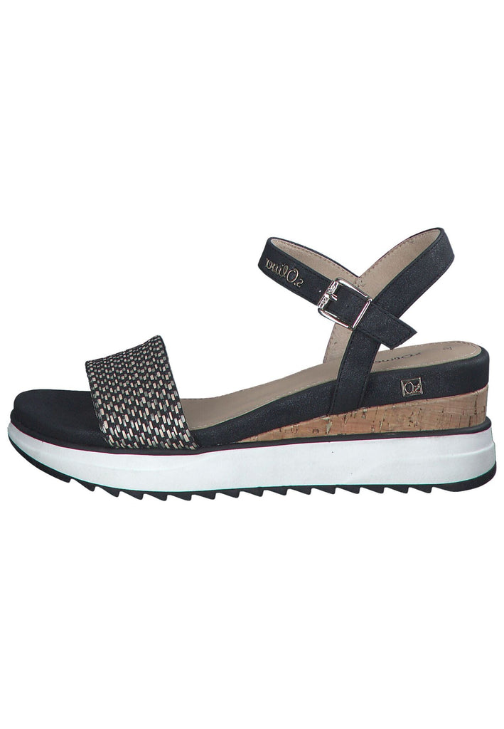 s.Oliver Sandalen Lederimitat/Textil Schwarz - surf4shoes