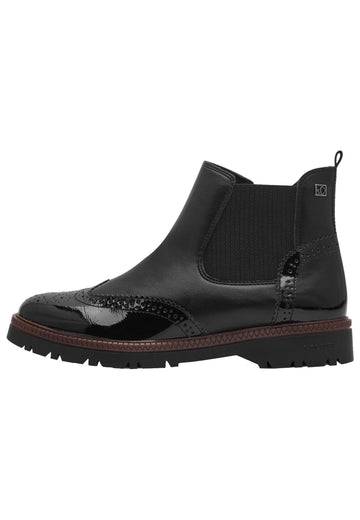 s.Oliver Stiefelette Lederimitat/Textil Schwarz - surf4shoes