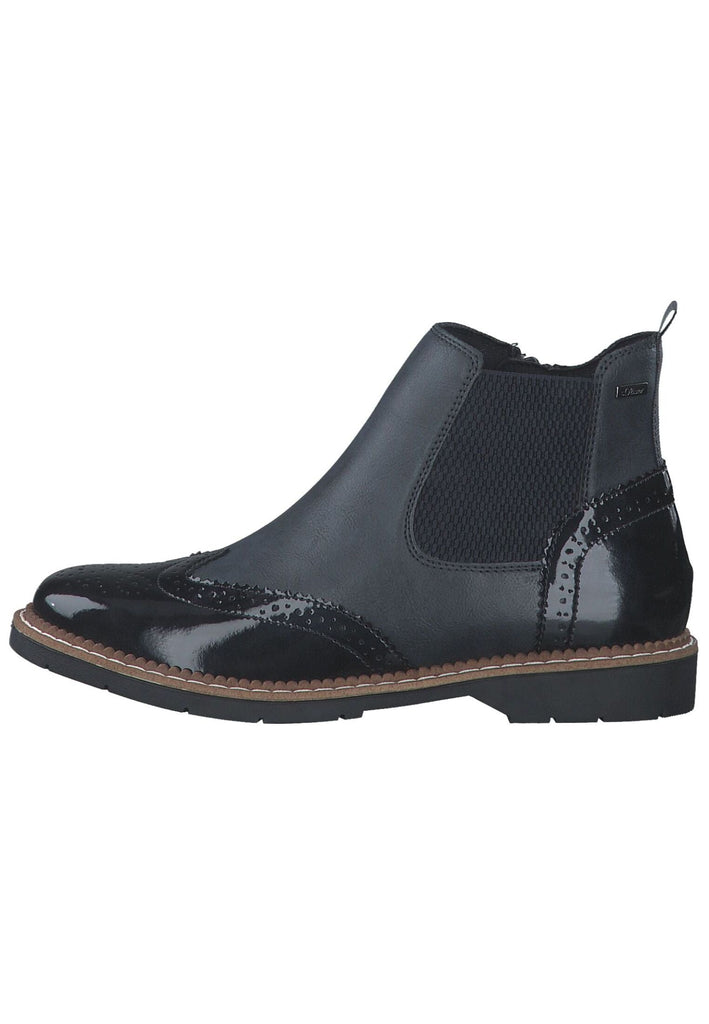 s.Oliver Stiefelette Lederimitat/Textil Navy - surf4shoes