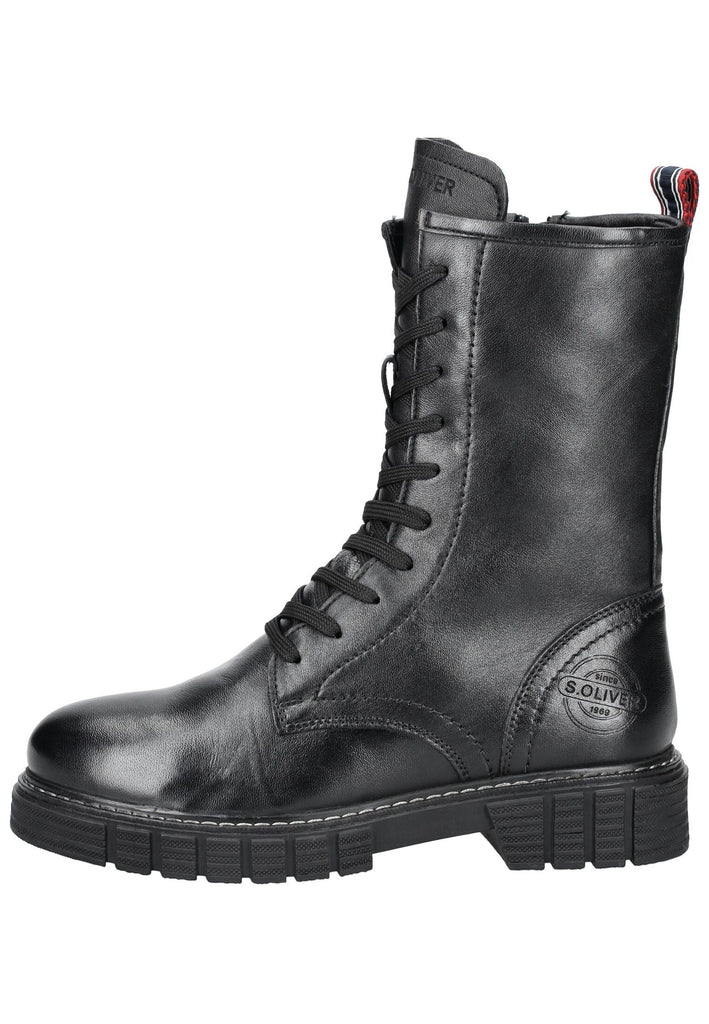 s.Oliver Stiefelette Leder Schwarz - surf4shoes