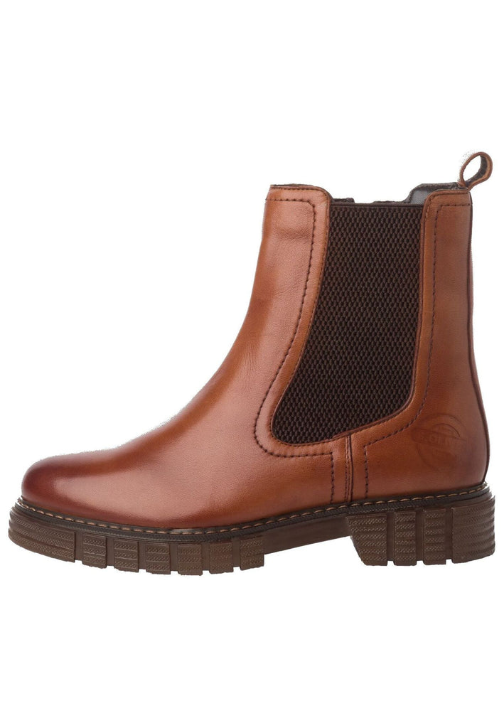 s.Oliver Stiefelette Leder/Textil Cognac - surf4shoes