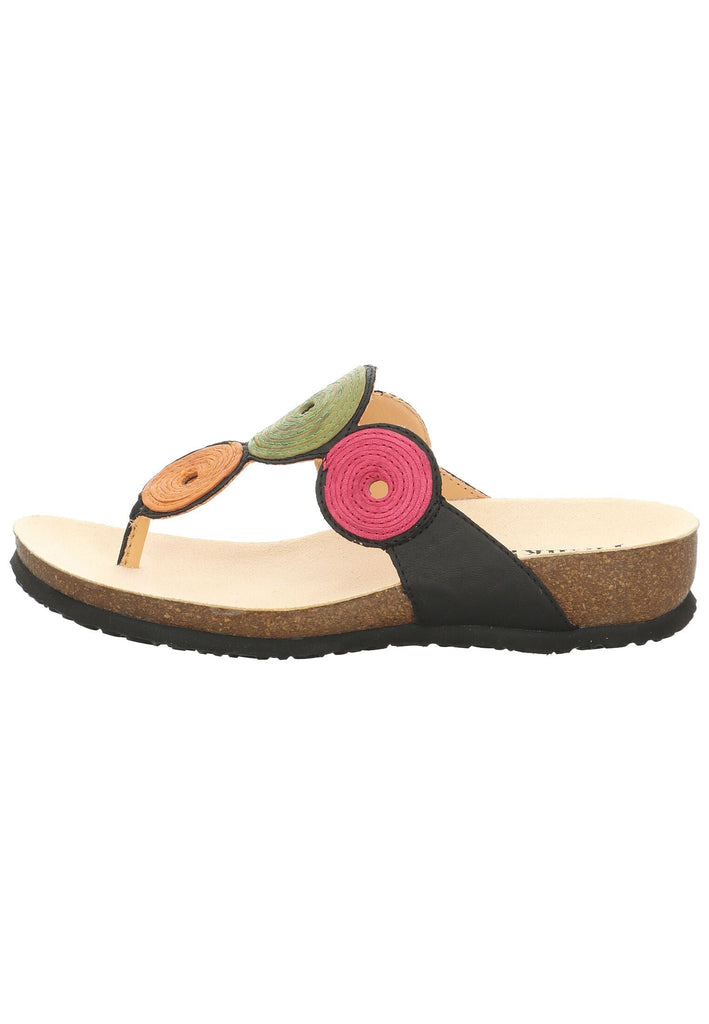 Think! Zehensteg Leder Schwarz Multi - surf4shoes