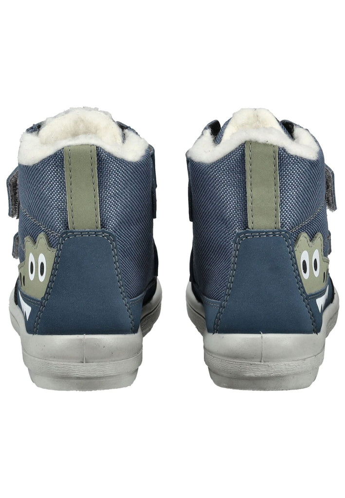 Ricosta Stiefelette Lederimitat/Textil Blau/Grau Warmfutter - surf4shoes