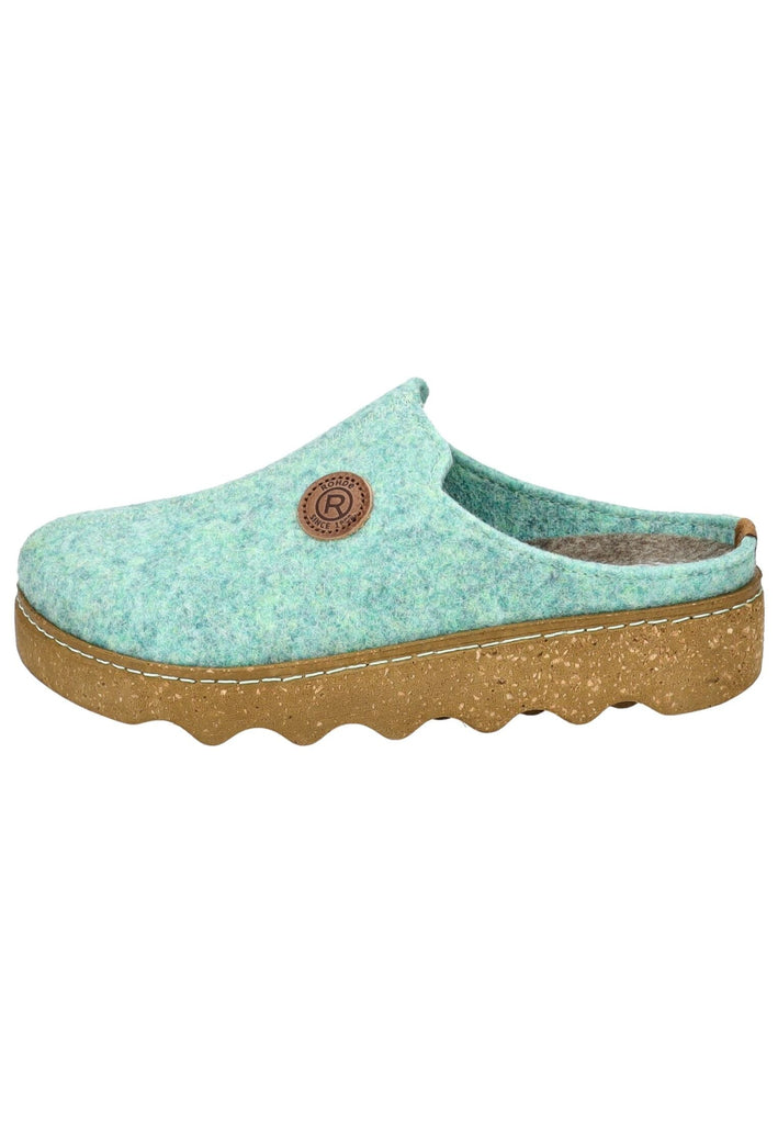 Rohde Hausschuhe Filz Türkis - surf4shoes
