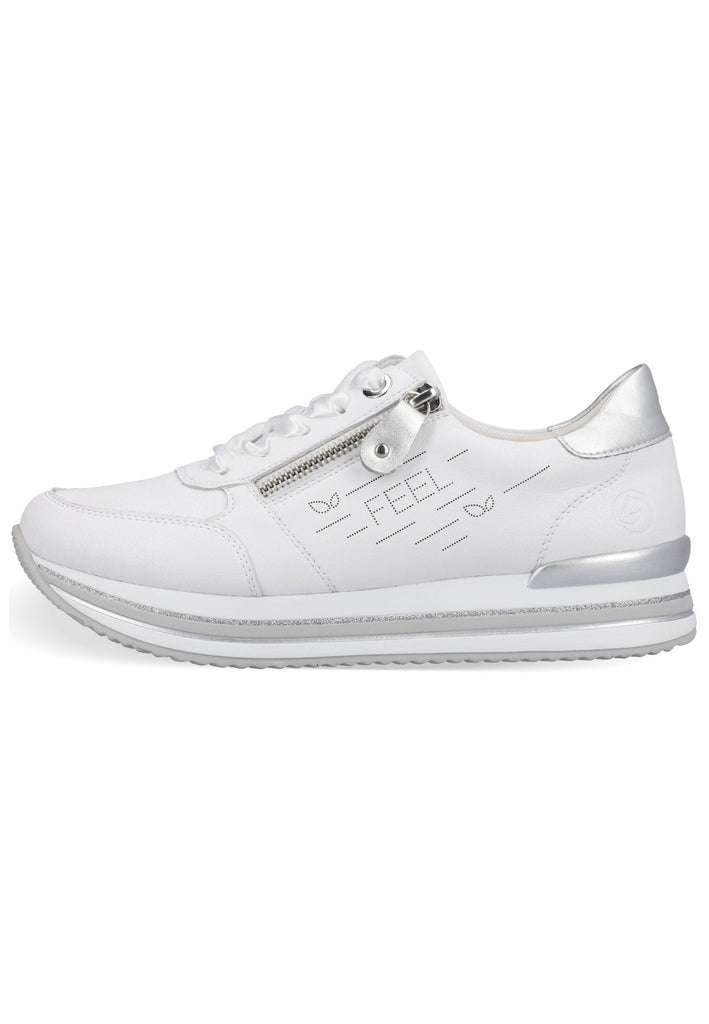 Remonte Sneaker Leder/Synthetik Weiß/Silber - surf4shoes