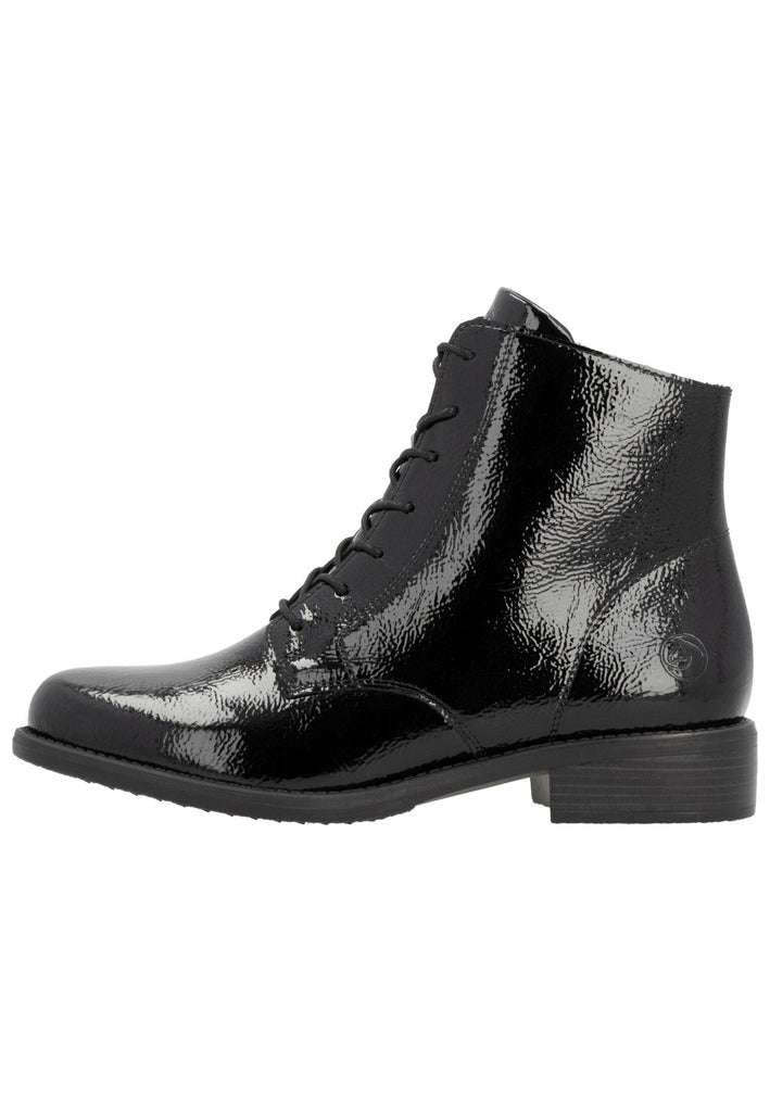Remonte Stiefelette Leder Schwarz Lack - surf4shoes