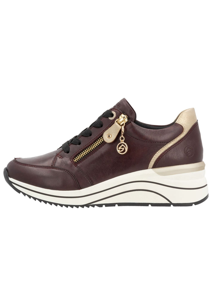 Remonte Sneaker Glattleder Braun/Gold - surf4shoes