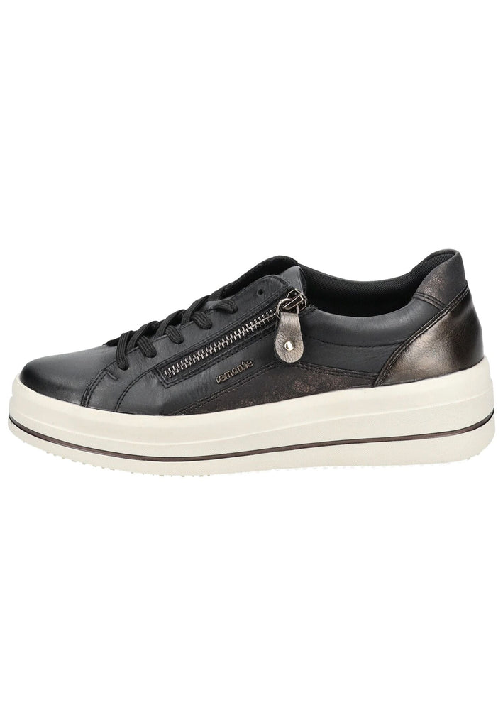 Remonte Sneaker Glattleder Schwarz Kombi - surf4shoes