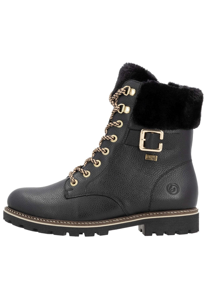 Remonte Stiefelette Leder/Fell Schwarz - surf4shoes