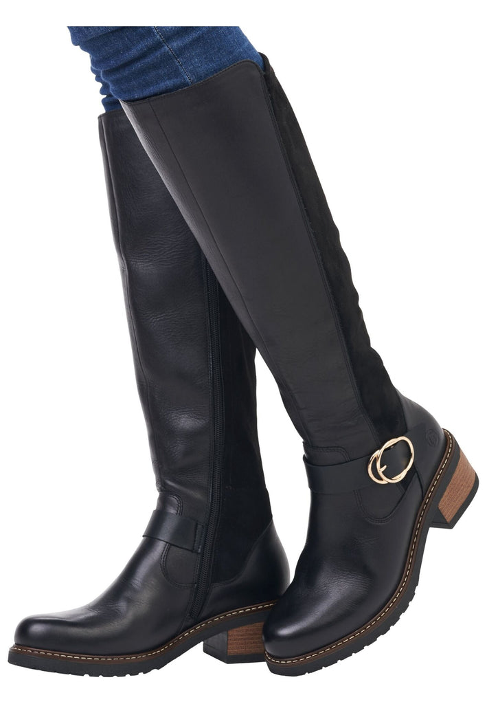 Remonte Stiefel Glattleder Schwarz Warmfutter - surf4shoes