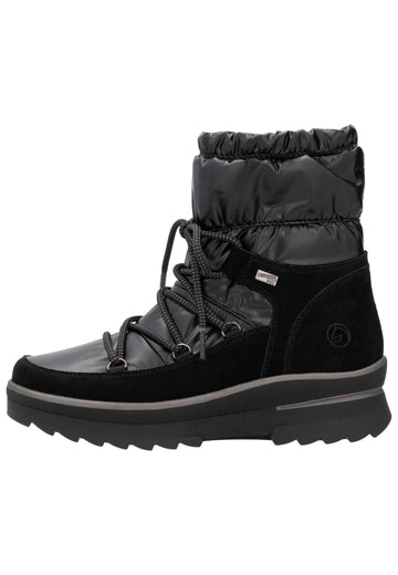 Remonte Stiefelette Lederimitat Schwarz Warmfutter - surf4shoes