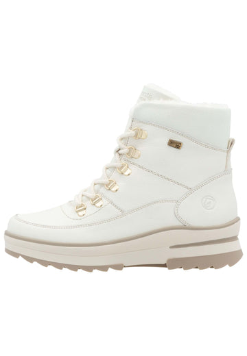 Remonte Stiefelette Glattleder Weiß Warmfutter - surf4shoes