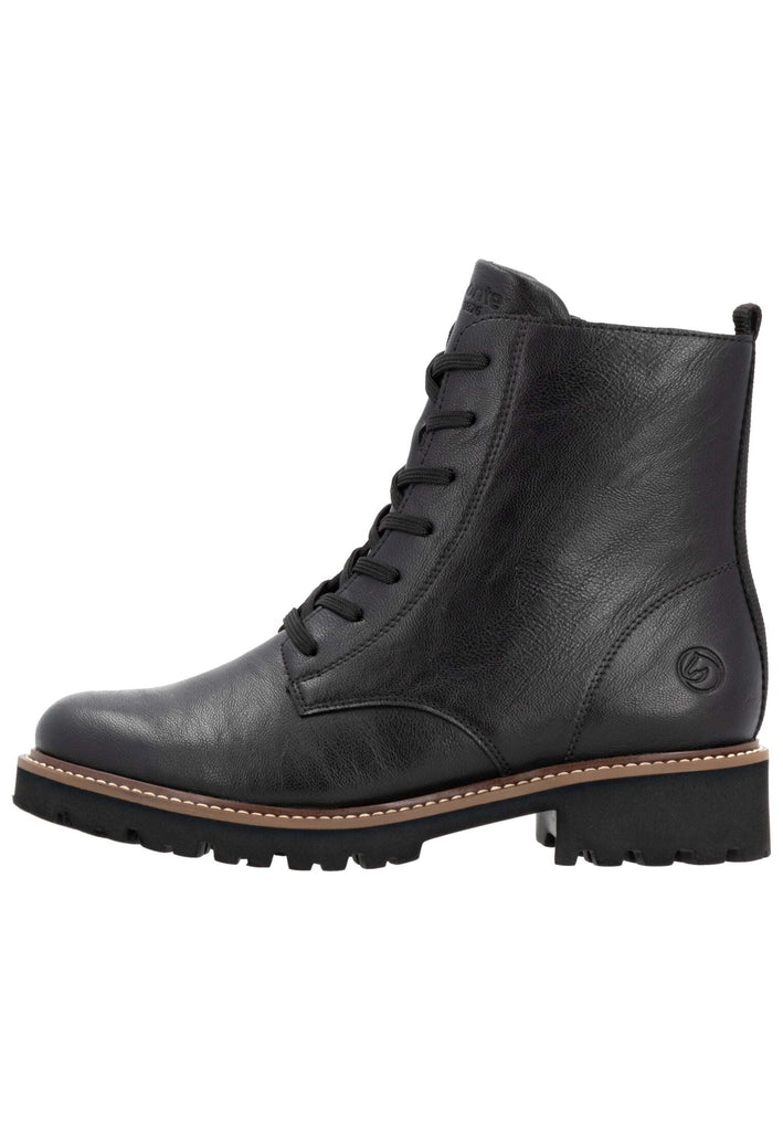 Remonte Stiefelette Glattleder Schwarz Warmfutter - surf4shoes
