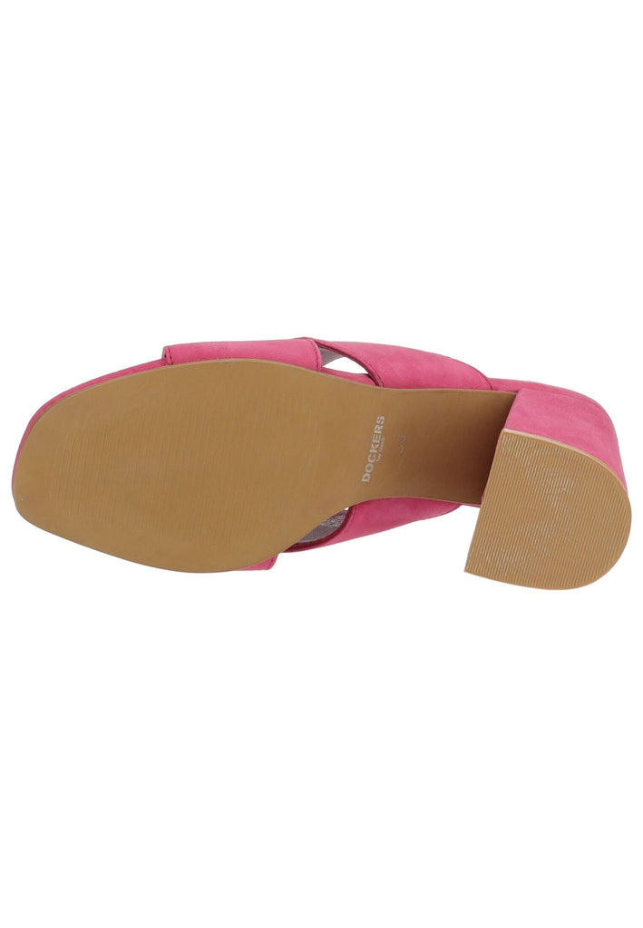 Dockers Pantoletten Nubukleder Pink - surf4shoes