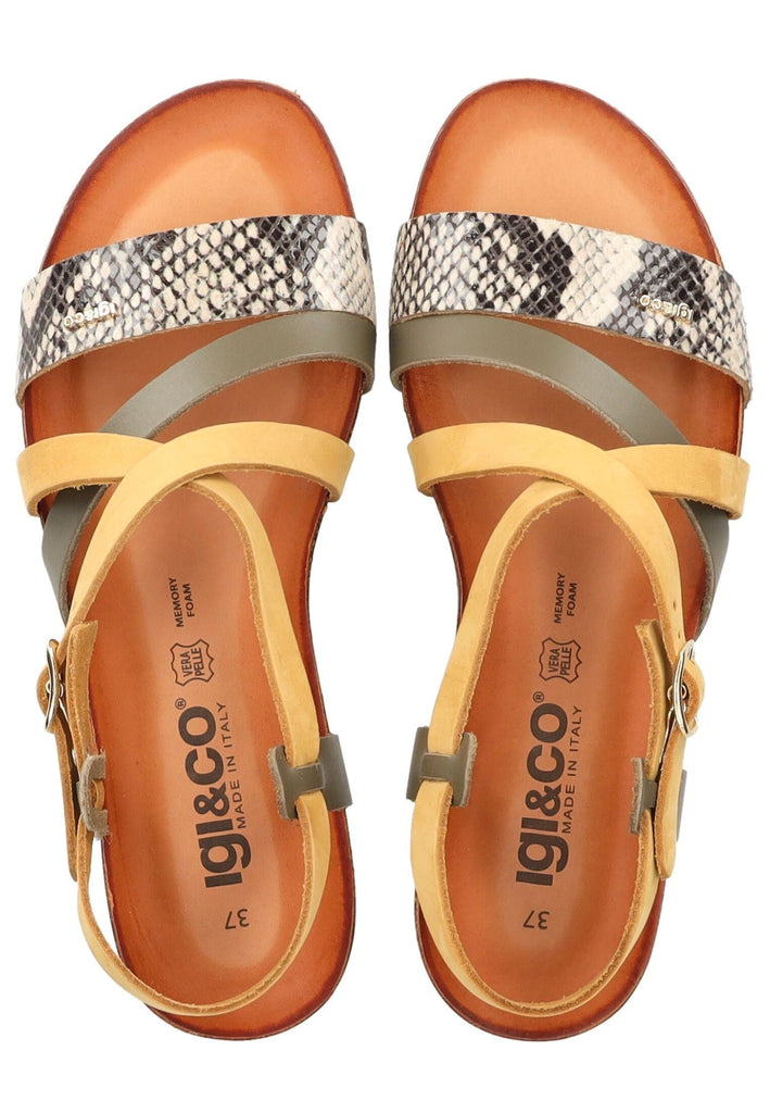 IGI&CO Sandalen Leder Gelb/Grün - surf4shoes