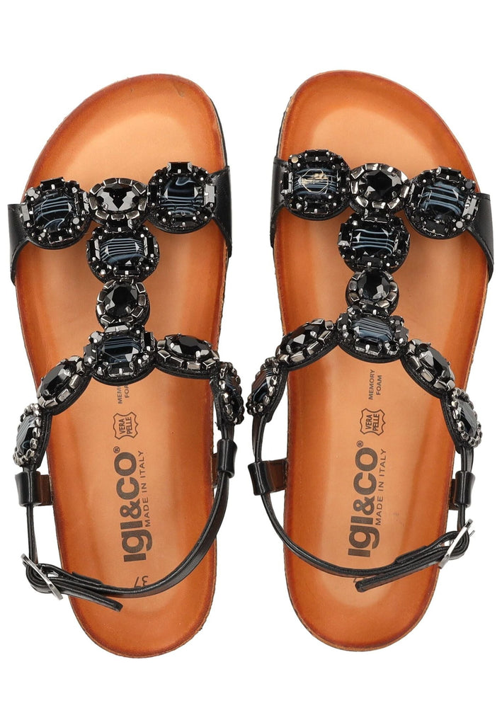 IGI&CO Zehensteg Leder/Synthetik Schwarz - surf4shoes