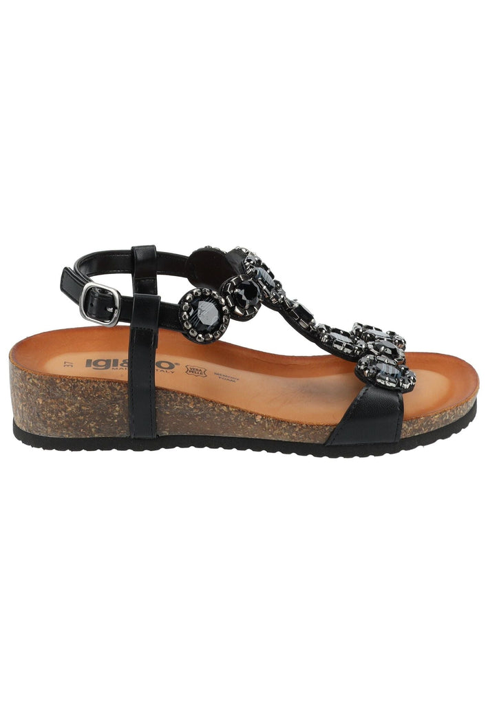 IGI&CO Zehensteg Leder/Synthetik Schwarz - surf4shoes