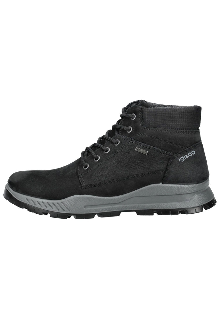 IGI&CO Stiefelette Nubukleder/Textil Schwarz Warmfutter - surf4shoes