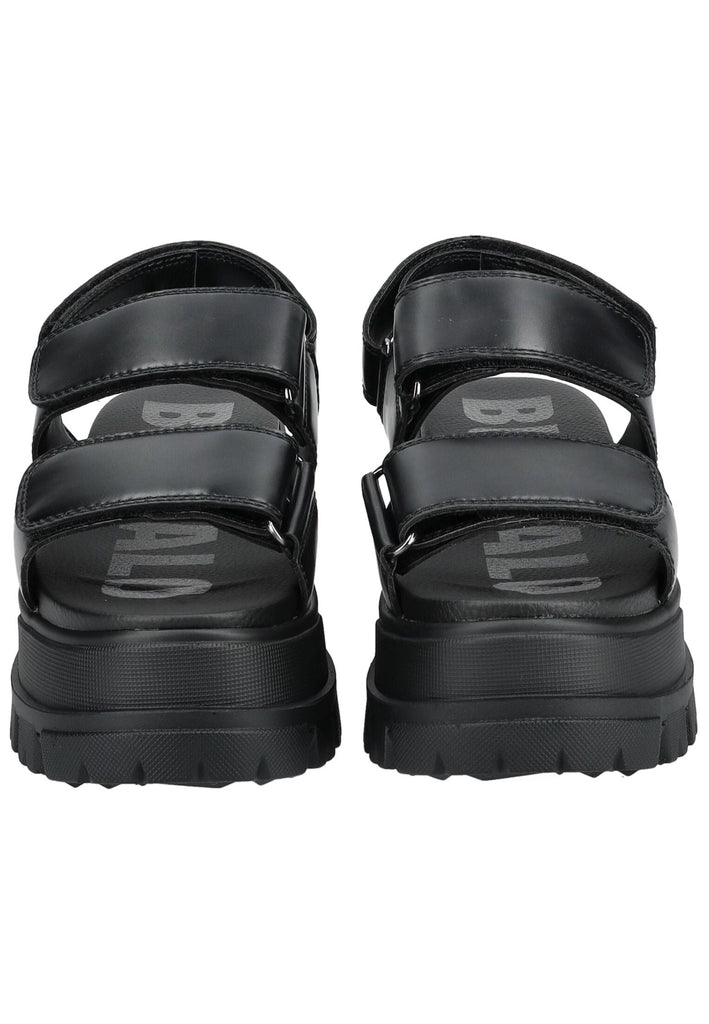 Buffalo Sandalen Lederimitat Schwarz - surf4shoes