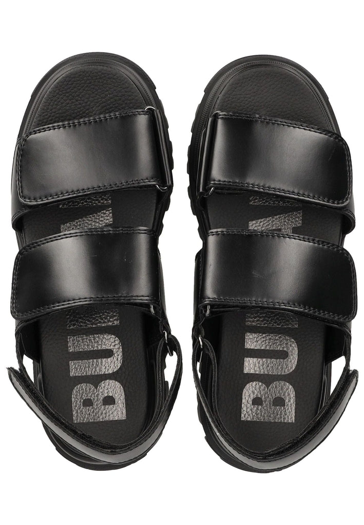 Buffalo Sandalen Lederimitat Schwarz - surf4shoes