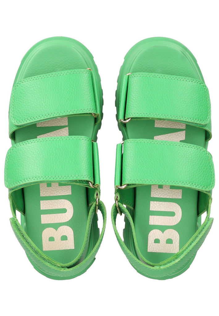 Buffalo Sandalen Lederimitat Grün - surf4shoes