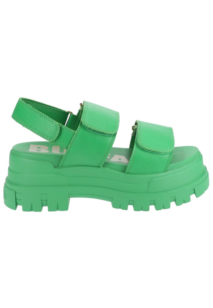 Buffalo Sandalen Lederimitat Grün - surf4shoes