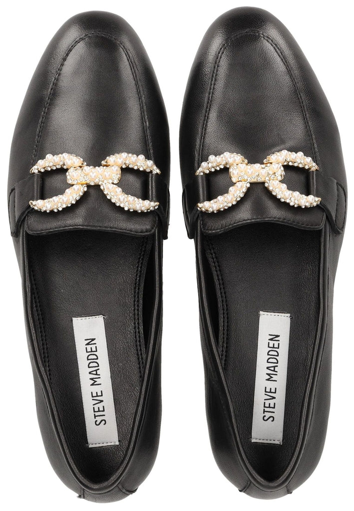 Steve Madden Slipper Leder Schwarz - surf4shoes