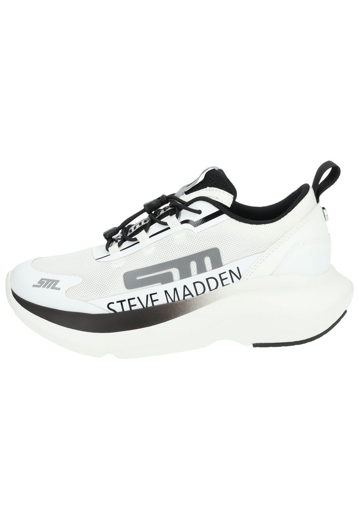 Steve Madden Sneaker Lederimitat/Mesh Weiß/Schwarz - surf4shoes