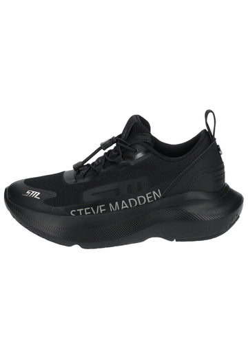 Steve Madden Sneaker Lederimitat/Mesh Schwarz/Schwarz - surf4shoes