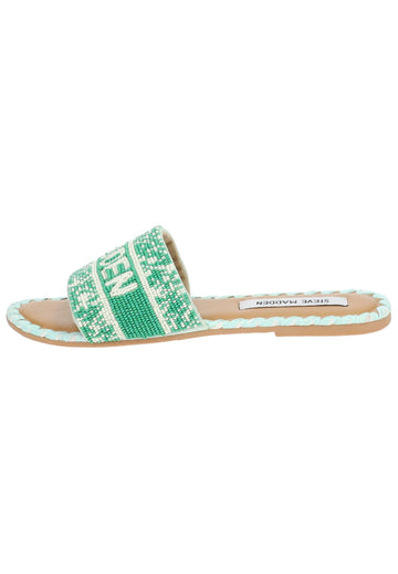 Steve Madden Pantoletten Lederimitat Grün - surf4shoes