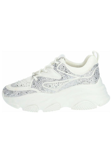 Steve Madden Sneaker Lederimitat/Textil Weiß - surf4shoes