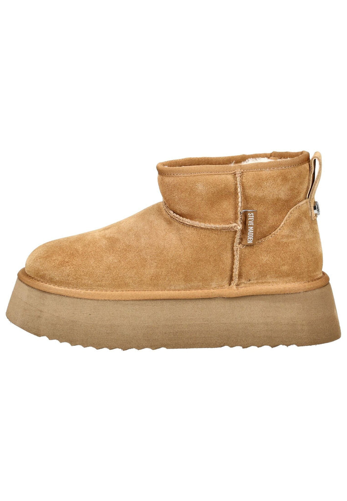 Steve Madden Stiefelette Veloursleder Tan Warmfutter - surf4shoes