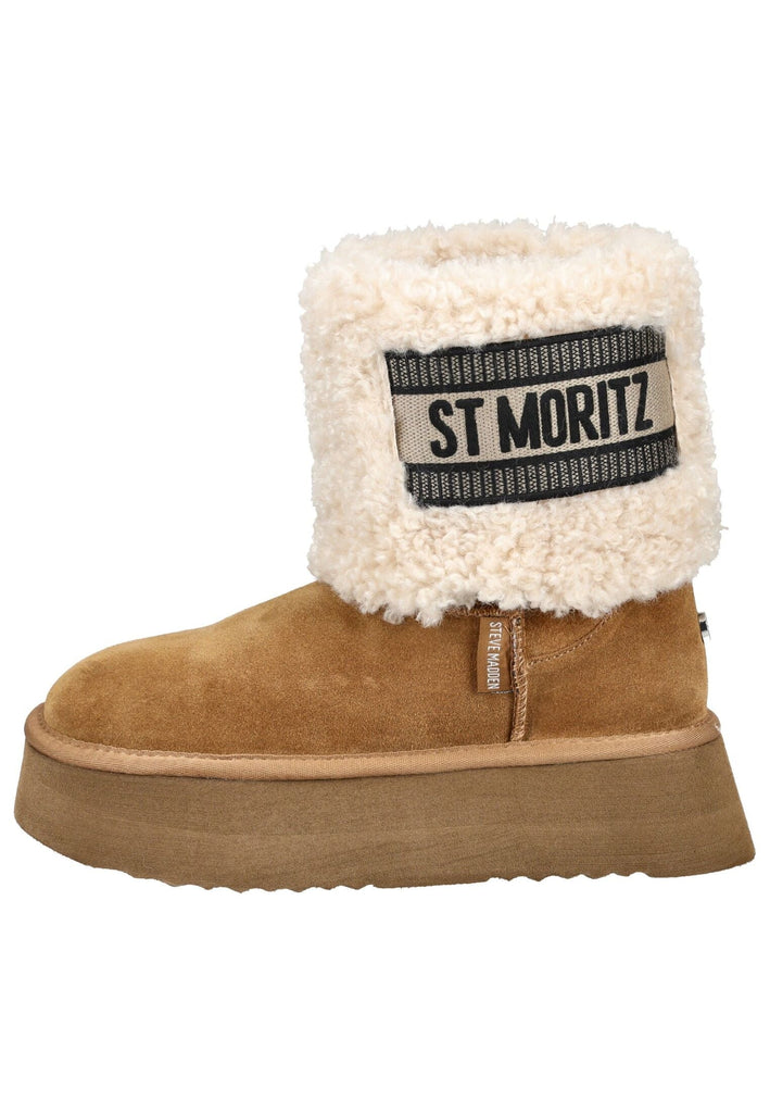 Steve Madden Stiefelette Veloursleder/Textil Chestnut Warmfutter - surf4shoes