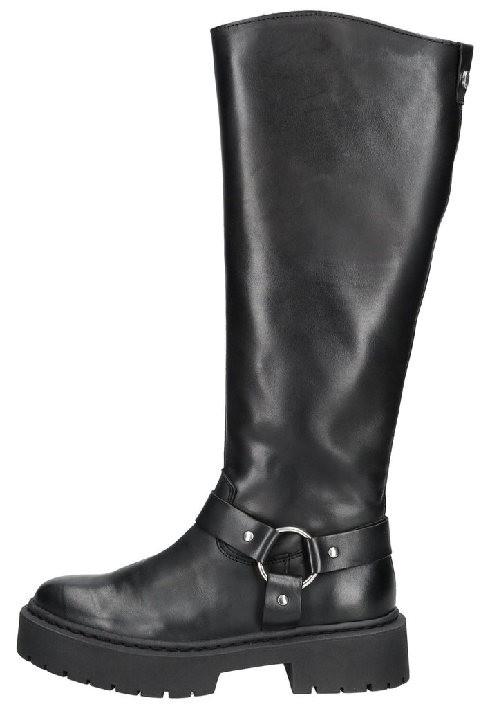 Steve Madden Stiefel Leder Schwarz - surf4shoes