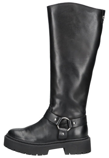 Steve Madden Stiefel Leder Schwarz - surf4shoes