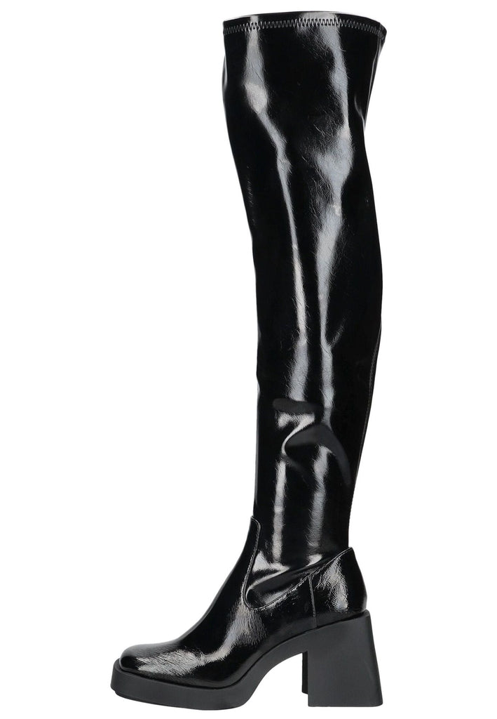 Steve Madden Stiefel Lederimitat Schwarz Lack - surf4shoes