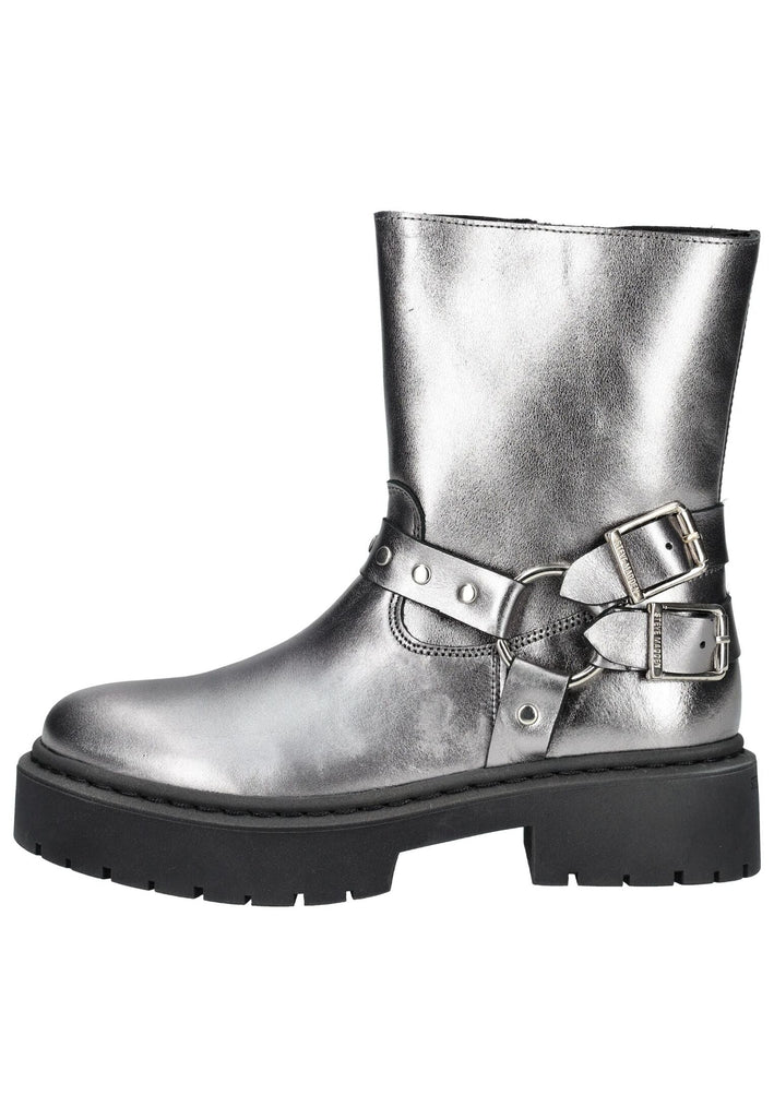 Steve Madden Stiefel Leder Gunmetal - surf4shoes