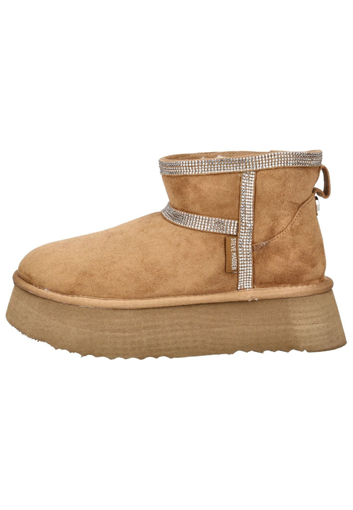 Steve Madden Stiefelette Veloursleder Tan Warmfutter - surf4shoes
