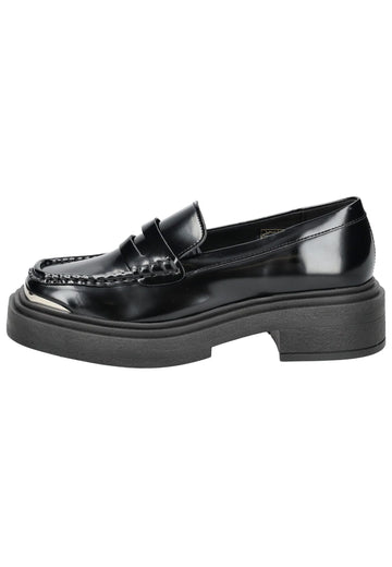 Steve Madden Slipper Lederimitat Schwarz Lack - surf4shoes