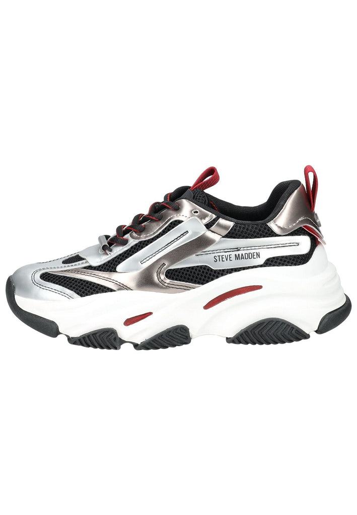 Steve Madden Sneaker Lederimitat/Mesh Weiß/Rot - surf4shoes