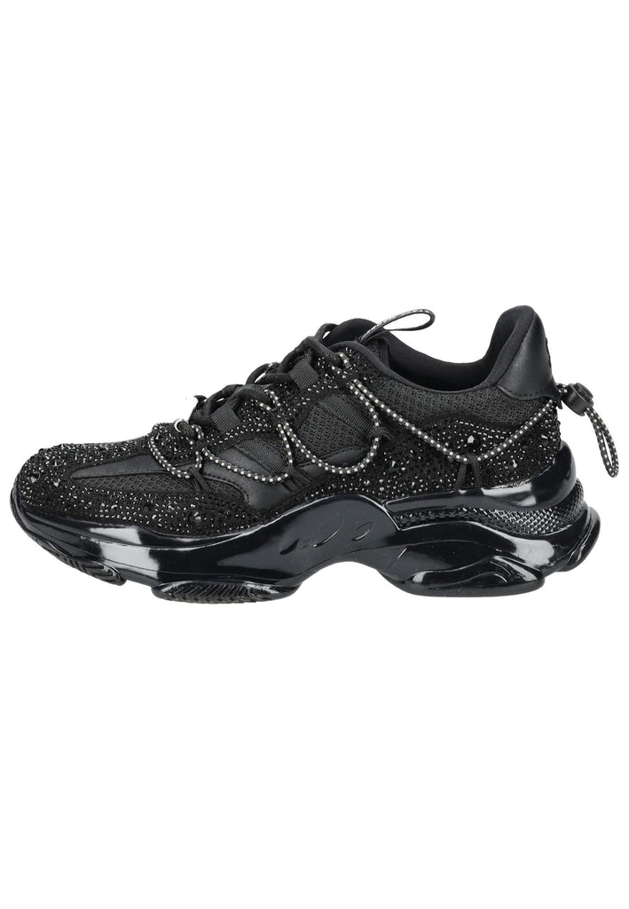 Steve Madden Sneaker Lederimitat/Textil Schwarz/Schwarz - surf4shoes