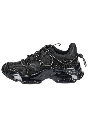 Steve Madden Sneaker Lederimitat/Textil Schwarz/Schwarz - surf4shoes