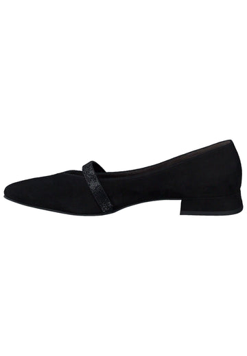 Paul Green Ballerinas Veloursleder Schwarz - surf4shoes