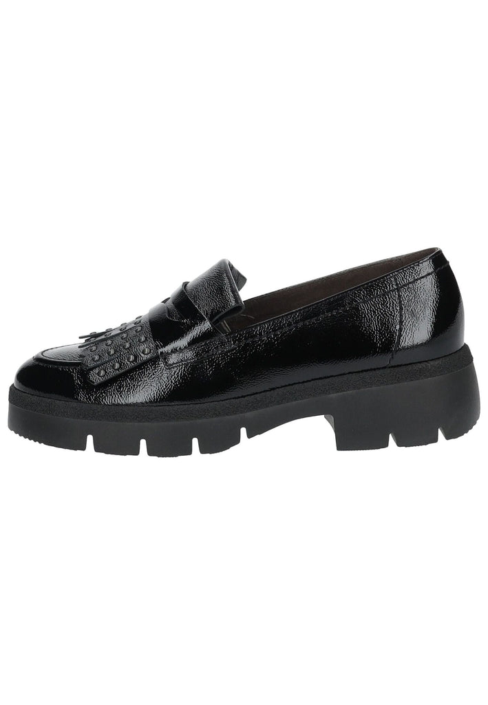 Paul Green Slipper Leder Schwarz Lack - surf4shoes