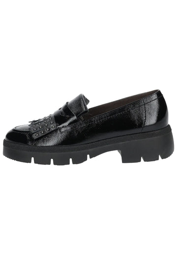 Paul Green Slipper Leder Schwarz Lack - surf4shoes