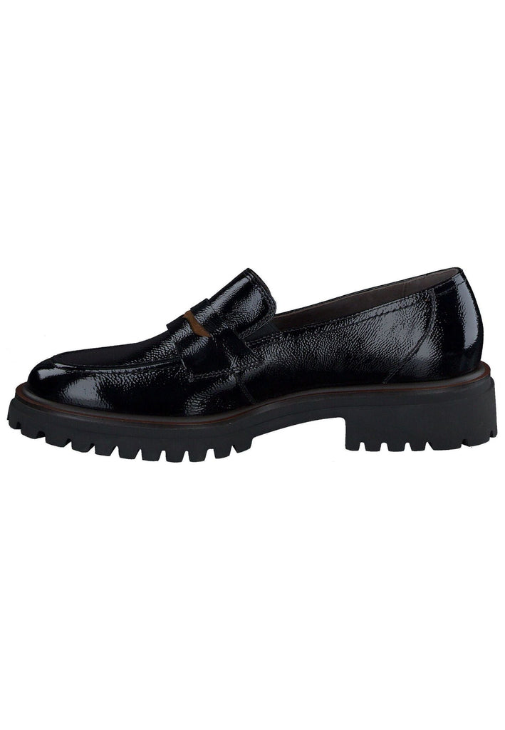 Paul Green Slipper Leder Schwarz Lack - surf4shoes
