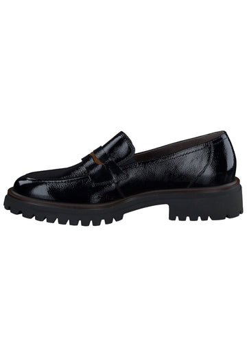 Paul Green Slipper Leder Schwarz Lack - surf4shoes