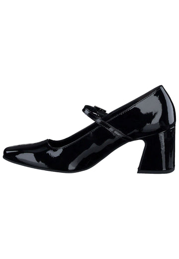 Paul Green Pumps Lederimitat Schwarz Lack - surf4shoes