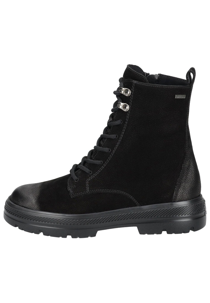 Paul Green Stiefelette Nubukleder Schwarz Warmfutter - surf4shoes